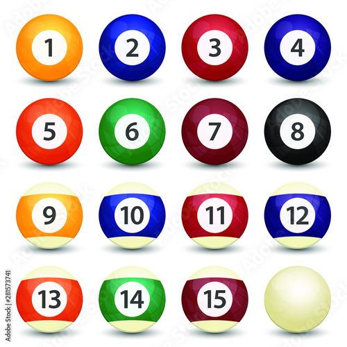 Billiard balls vector design illustration isolated on white background