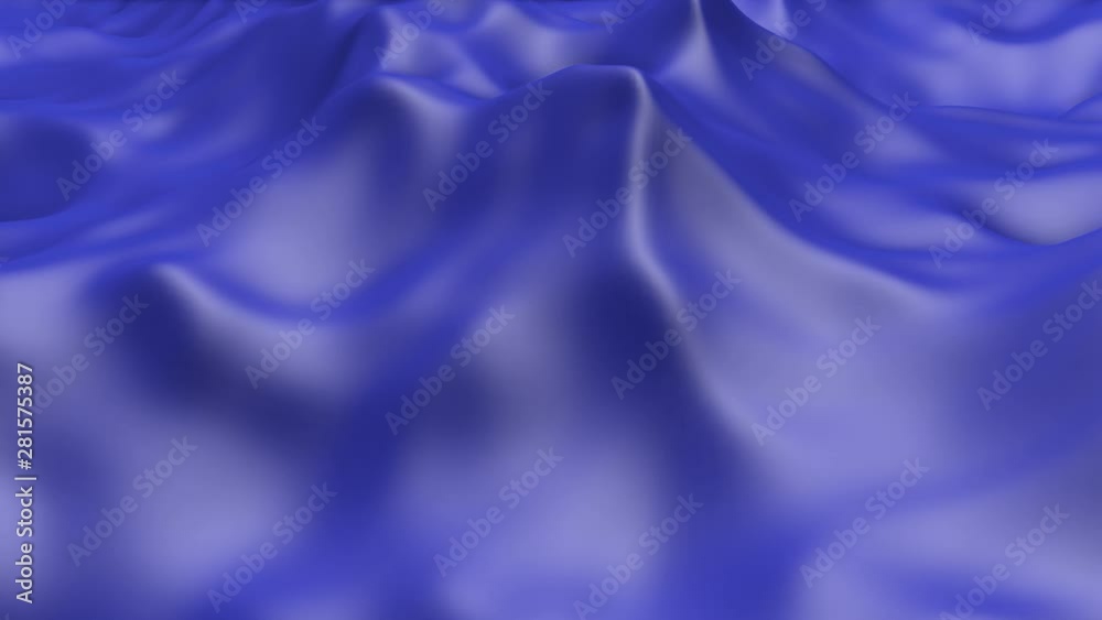 the blue wave plane moves slowly. 3d render. abstract animation the blue wave plane moves slowly. 3d render. abstract animation