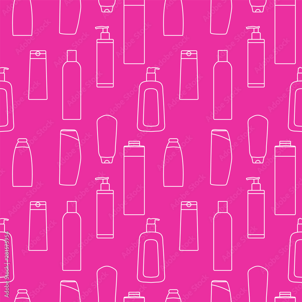 shampoos seamless background white outlines on pink shampoos seamless background white outlines on pink