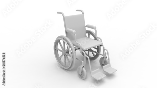 3d rendering of a computer generated model of a wheelchair
