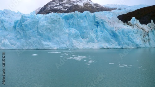 Slow video sequence of Perito Moreno Glacier in Argentina from a boat photo