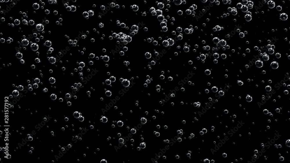 Animation of bubbles moving and floating on a black background. Water bubbles on black background. Liquid wave shape from crystal nature water and bubble drop. Animation of bubbles moving and floating on a black background. Water bubbles on black background. Liquid wave shape from crystal nature water and bubble drop.