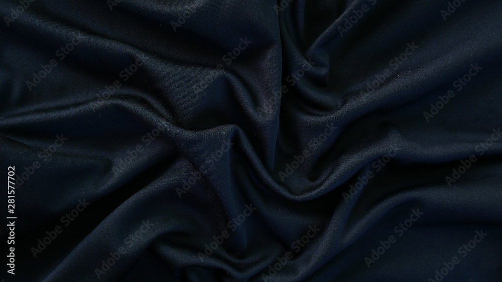 Fototapeta premium black cotton fabric background, texture of sportswear shirt
