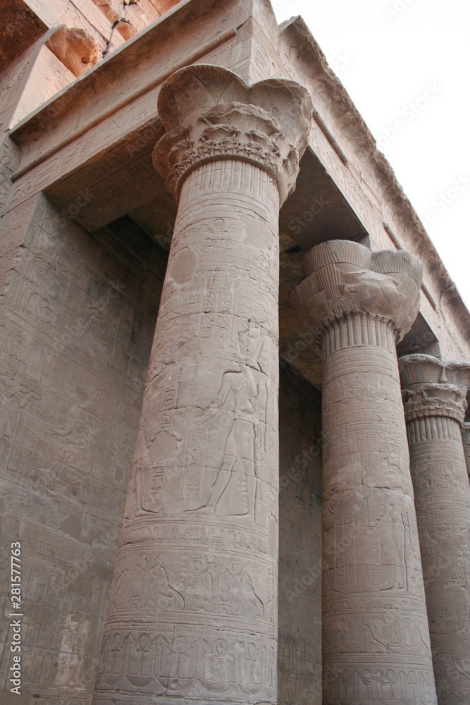 plyons at horus temple of edfu, egypt plyons at horus temple of edfu, egypt