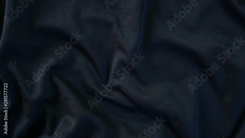 black cotton fabric background, texture of sportswear shirt