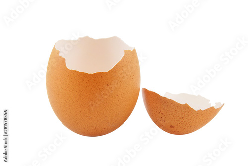 Egg shells isolated on white background