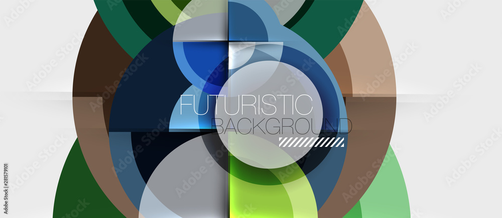 Geometric design abstract background - circles