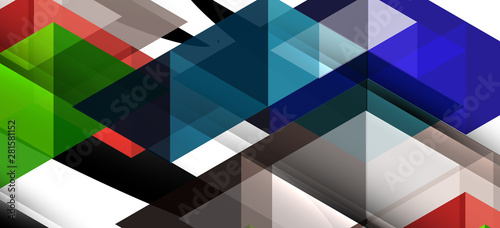 Colorful repeating triangles modern geometric in contemporary style on white background. Abstract geometric shape. Modern stylish texture