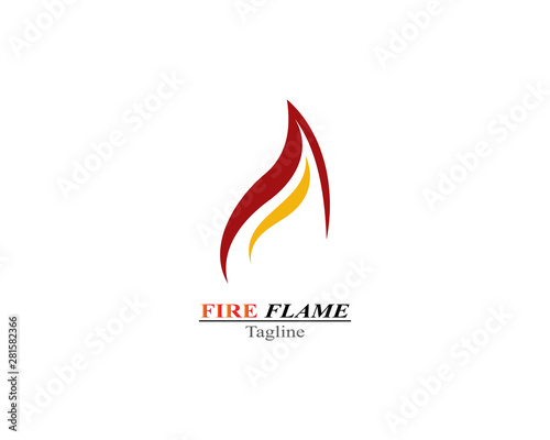 Fire Flame burn logo template
