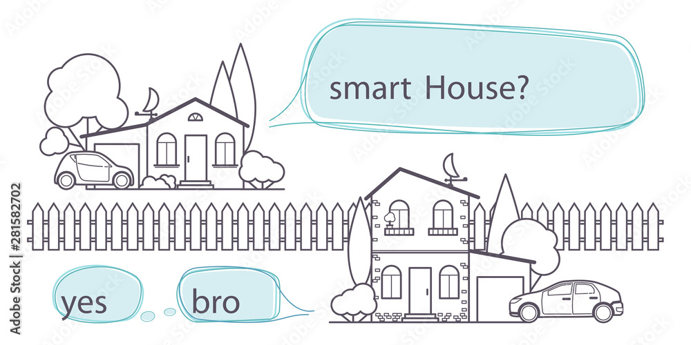 Smart House. House concept with system technology