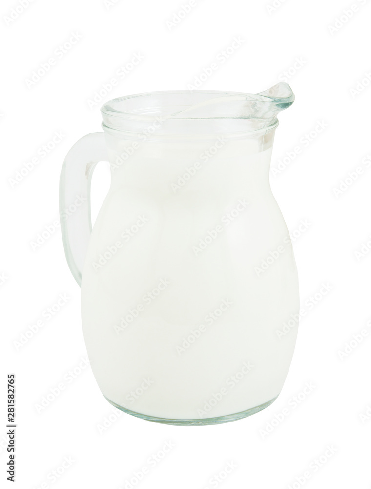 Jar of milk isolated on white Jar of milk isolated on white