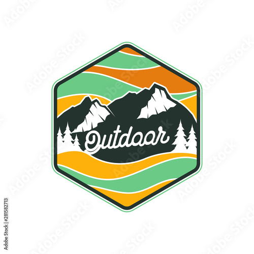 Mountain adventure logo vintage design