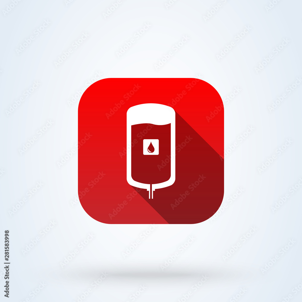 iv blood bag. Simple modern icon design illustration. iv blood bag. Simple modern icon design illustration.