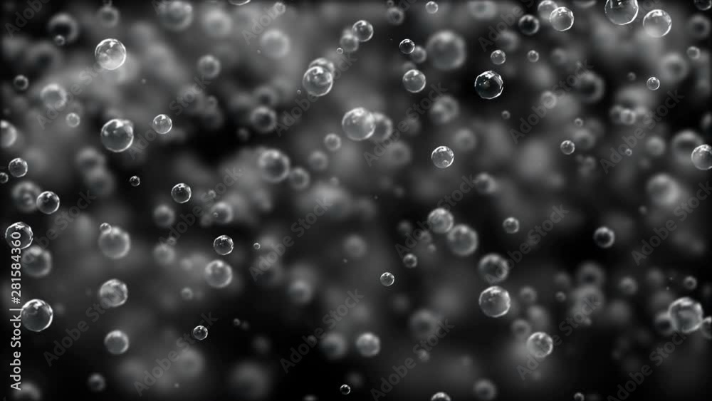 Bubbles in the dark water. Small bubbles slowly rise up on a dark background. Slow motion. Bubbles in the dark water. Small bubbles slowly rise up on a dark background. Slow motion.