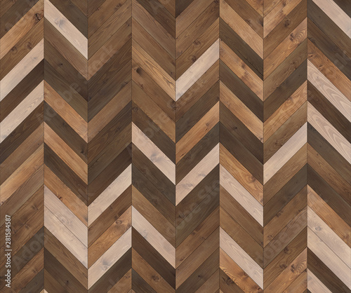 Fototapeta Naklejka Na Ścianę i Meble -  Chevron natural parquet seamless floor texture