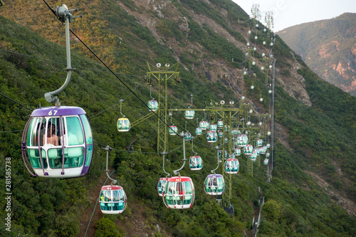 The cable car in ocean park