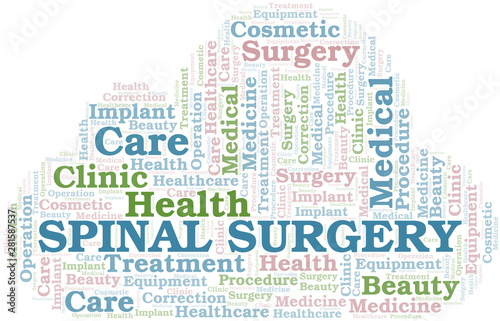 Spinal Surgery word cloud vector made with text only. © sharafmaksumov