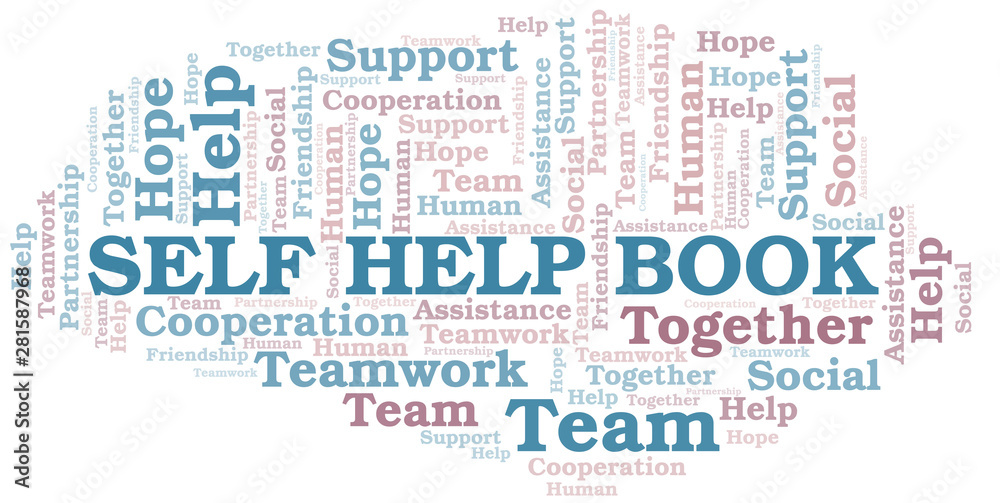 Self Help Book word cloud. Vector made with text only. Self Help Book word cloud. Vector made with text only.