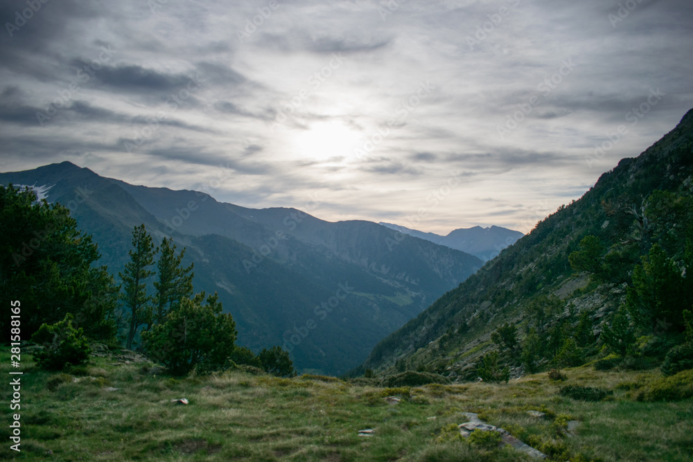 Beautiful landscape mountains in summer at Parc Natural del Comapedrosa, Andorra Beautiful landscape mountains in summer at Parc Natural del Comapedrosa, Andorra