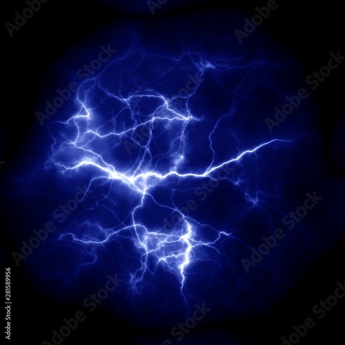 Lightning Thunderbolt template for design. Electric discharge in the sky