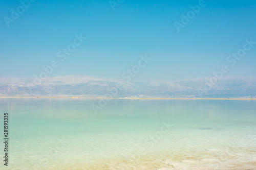 Israeli coast of the Dead Sea Ein Bokek Israel