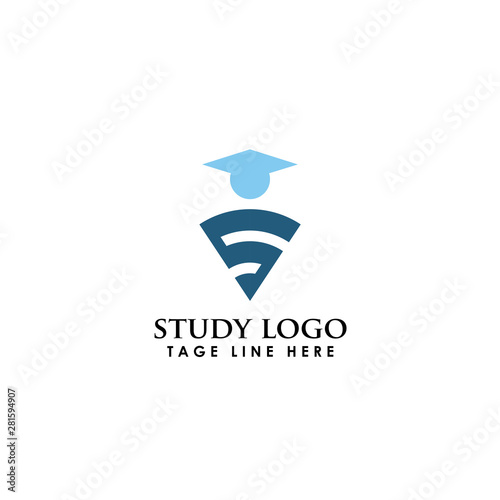 Free Download Letter S Study Blue Color Logo Design Template - GFXLoad