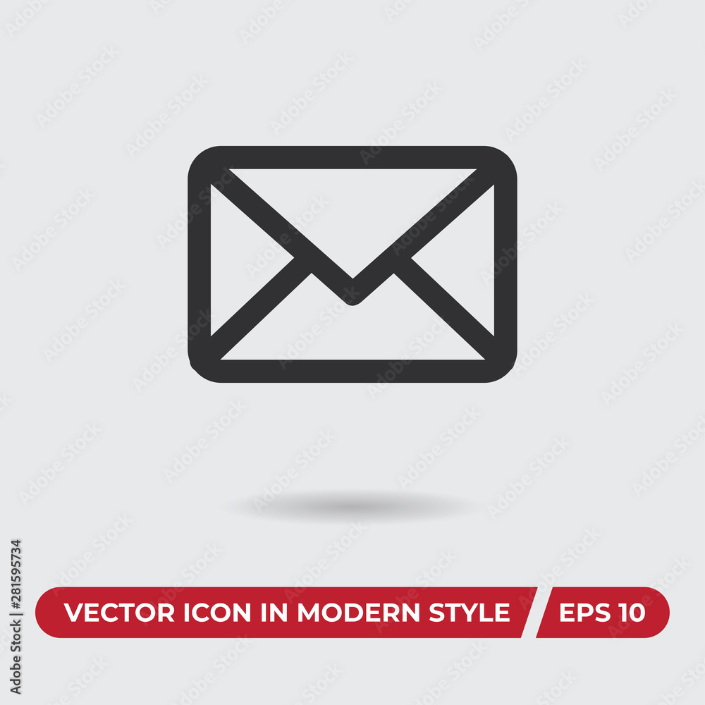 Envelope vector icon in modern style for web site and mobile app