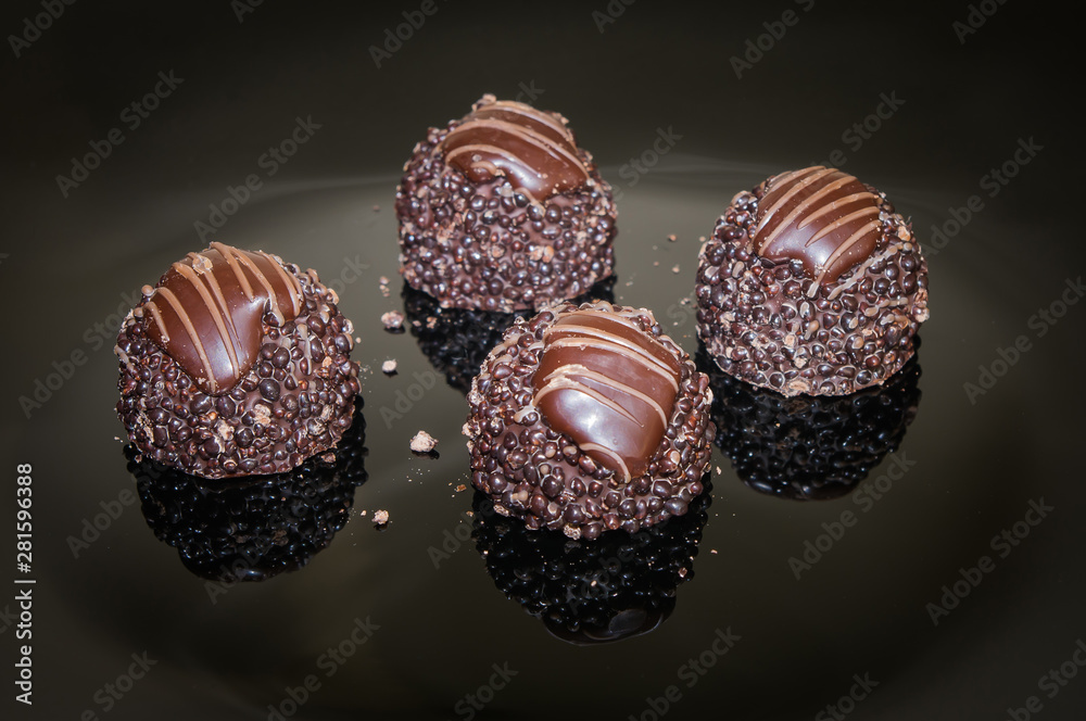 Chocolate Candies and pralines of 4 pc Chocolate Candies and pralines of 4 pc