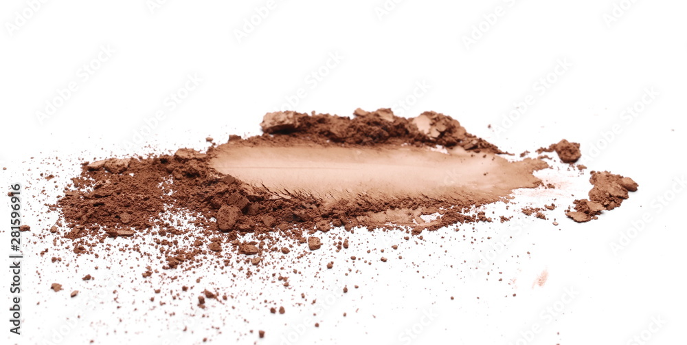 Face powder makeup isolated on white background, side view Face powder makeup isolated on white background, side view