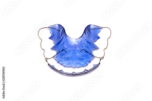 Retainer blue on a white background, isolated