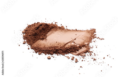 Face powder makeup isolated on white background, side view