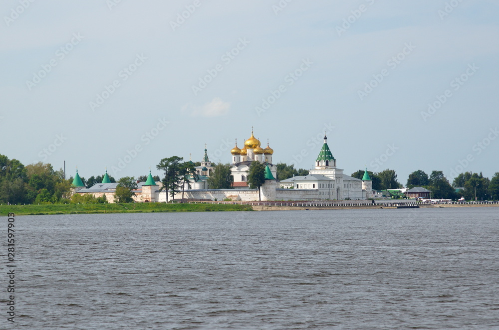 Holy Trinity Ipatievsky male monastery on Kostroma River in city Kostroma, Yaroslavl region. The Golden Ring of Russia 