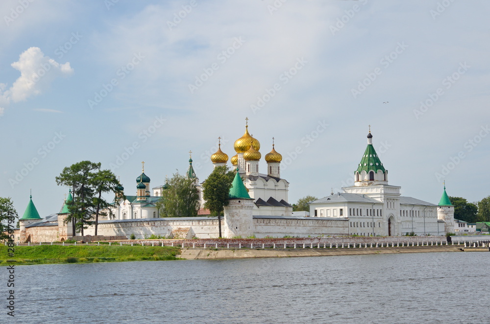 Holy Trinity Ipatiev male monastery on Kostroma River in Kostroma, Yaroslavl region. The Golden Ring of Russia 
