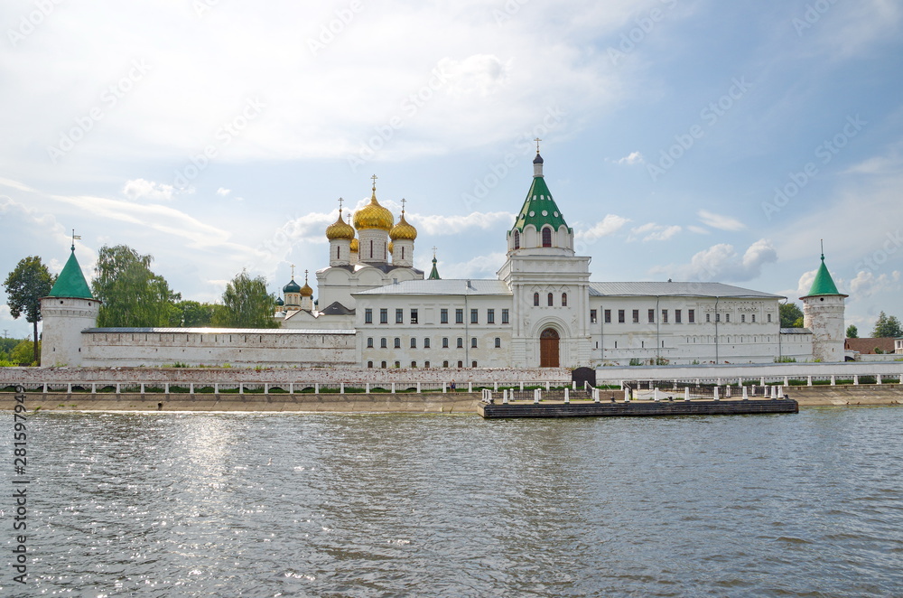 Holy Trinity Ipatiev male monastery on Kostroma River in old russian city Kostroma, Yaroslavl region. The Golden Ring of Russia 