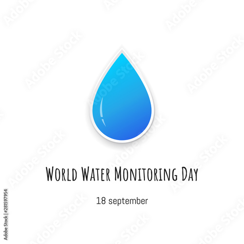 World Water Monitoring Day. Vector illustration