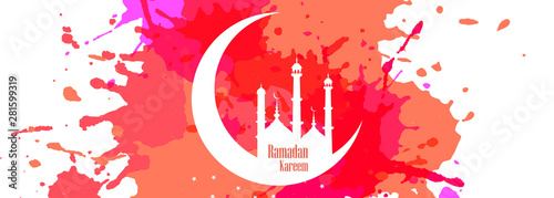 Beautiful banner Ramadan kareem template design