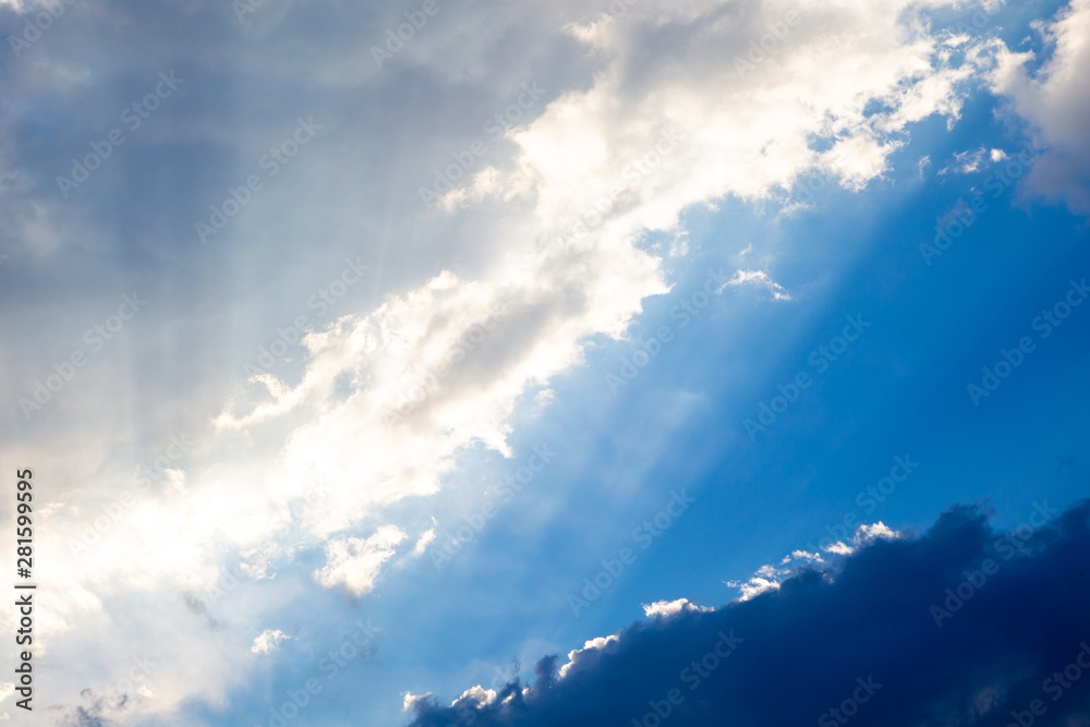 blue sky with clouds. place to insert text. natural background