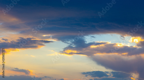 blue sky with clouds. place to insert text. natural background © Alwih