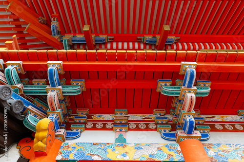 Fototapet Traditional Japanese wooden framework