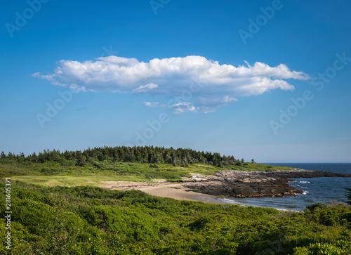 Long Cloud Over a Maine Ocean Peninsula