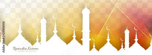 Ramadan kareem banner colorful template background