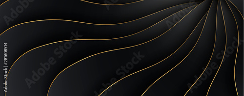 Luxury paper cut background, Abstract decoration, golden pattern, halftone gr...