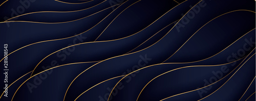 Luxury paper cut background, Abstract decoration, golden pattern, halftone gr...