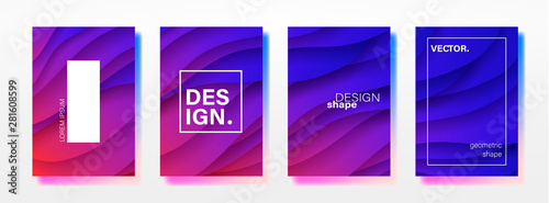 Abstract Fluid creative templates, cards, color covers set. Geometric design, liquids, shapes. Trendy vector collection. Pastel and neon design, geometric fluid graphic shape, vector background. 