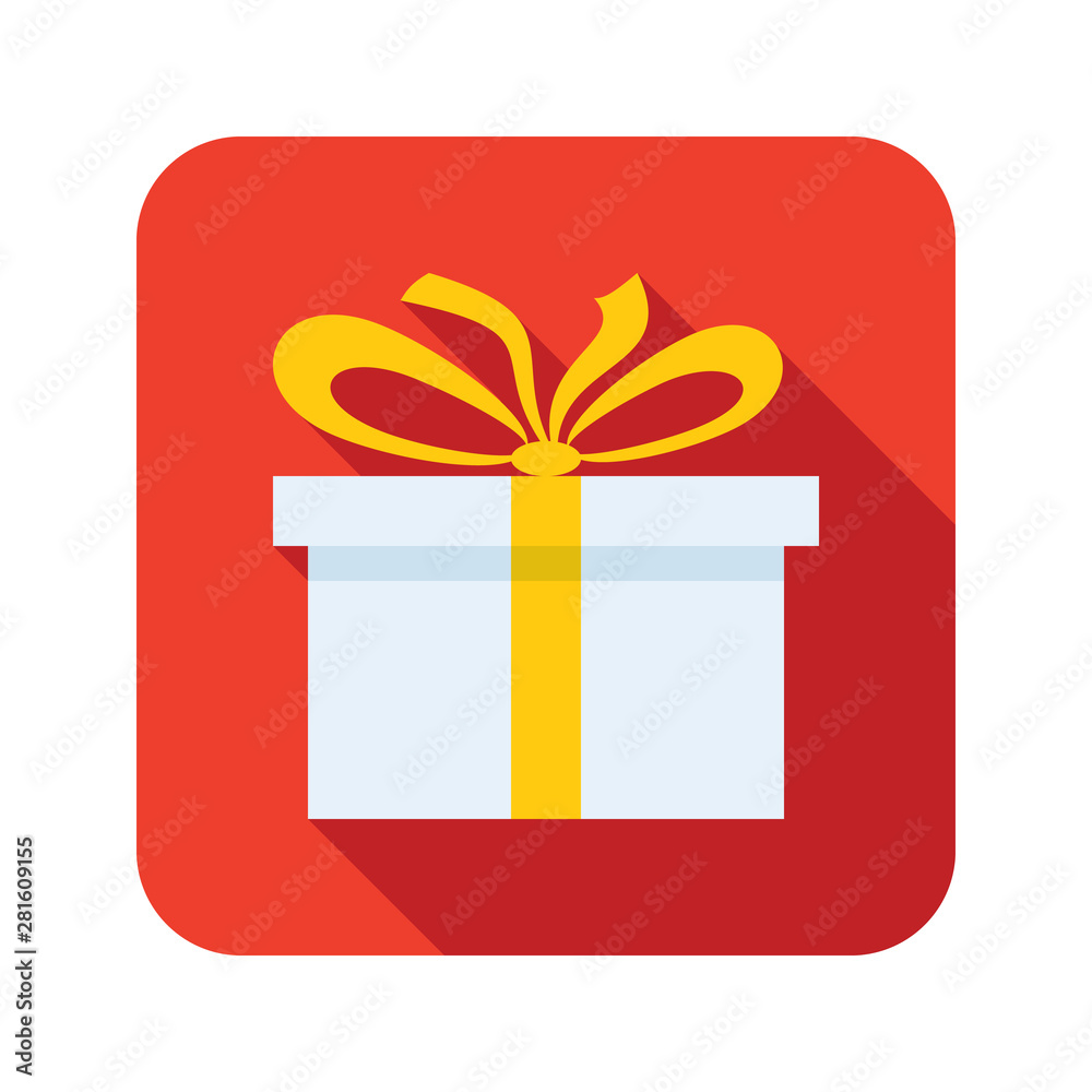 Classic holiday gift box stylish modern icon