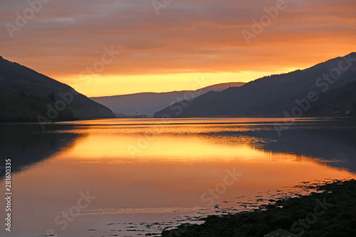 Sunset over Loch Long, Scotland