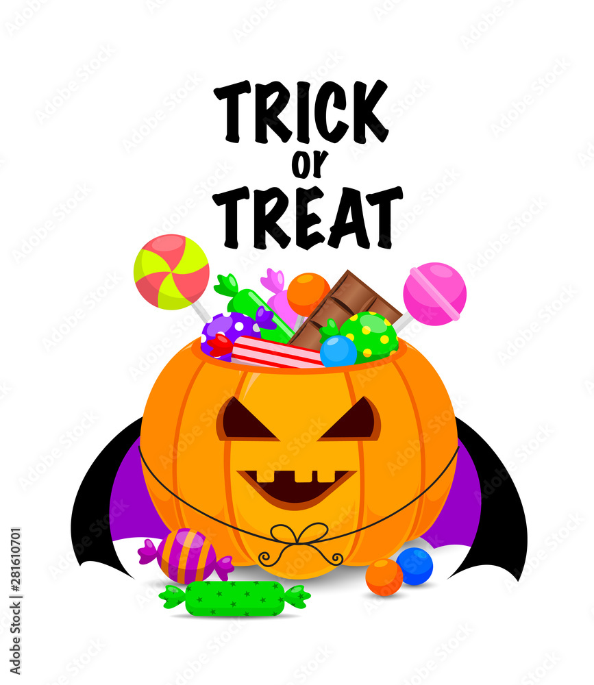 Trick Or Treat Bucket Clipart For Kids