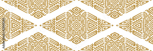 African Ethnic Style Vector Seamless Pattern