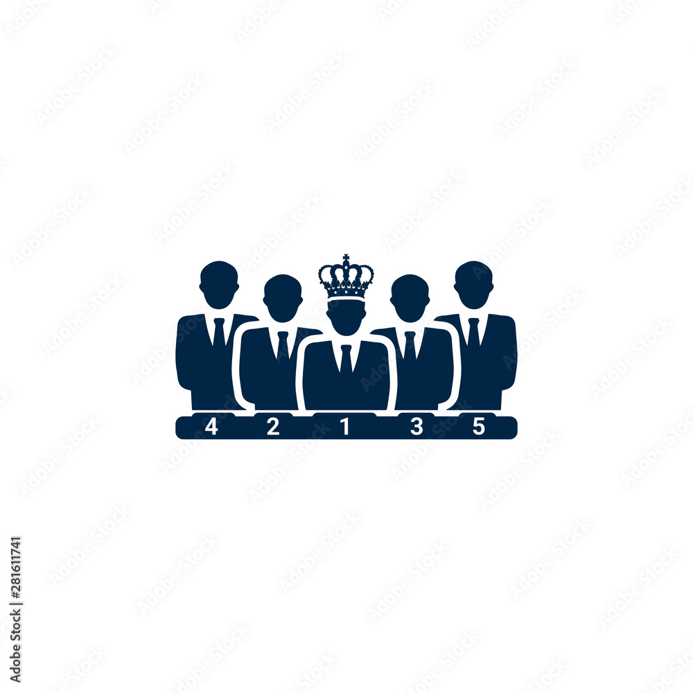 Award, business rank, success, team, winner, crown on head icon Award, business rank, success, team, winner, crown on head icon