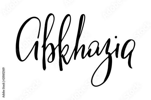 Abkhazia handwritten text vector